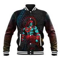Hawaiian Demigod Maui Baseball Jacket Polynesian Mythology LT05 Unisex Black - Polynesian Pride