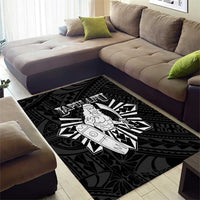 Philippines Tribal Area Rug King Lapu Lapu Black Version
