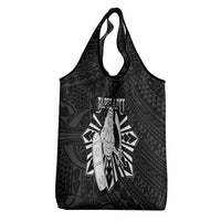 Philippines Tribal Grocery Bag King Lapu Lapu Black Version