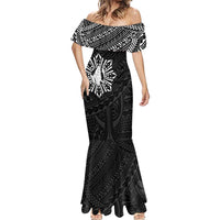 Philippines Tribal Mermaid Dress King Lapu Lapu Black Version