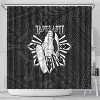 Philippines Tribal Shower Curtain King Lapu Lapu Black Version LT05 - Polynesian Pride