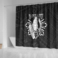 Philippines Tribal Shower Curtain King Lapu Lapu Black Version LT05 - Polynesian Pride