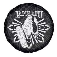 Philippines Tribal Spare Tire Cover King Lapu Lapu Black Version LT05 - Polynesian Pride