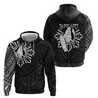 Philippines Tribal Zip Hoodie King Lapu Lapu Black Version LT05 - Polynesian Pride