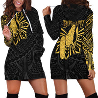 Philippines Tribal Hoodie Dress King Lapu Lapu Gold Version