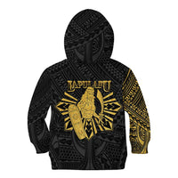 Philippines Tribal Kid Hoodie King Lapu Lapu Gold Version