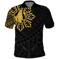 Philippines Tribal Polo Shirt King Lapu Lapu Gold Version LT05 Gold - Polynesian Pride