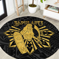 Philippines Tribal Round Carpet King Lapu Lapu Gold Version LT05 Gold - Polynesian Pride