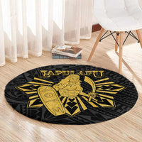 Philippines Tribal Round Carpet King Lapu Lapu Gold Version LT05 - Polynesian Pride