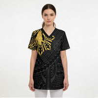Philippines Tribal Scrub Top King Lapu Lapu Gold Version - Polynesian Pride