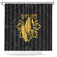 Philippines Tribal Shower Curtain King Lapu Lapu Gold Version LT05 Gold - Polynesian Pride