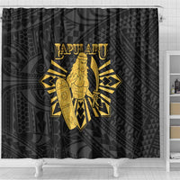 Philippines Tribal Shower Curtain King Lapu Lapu Gold Version LT05 - Polynesian Pride