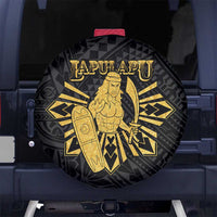 Philippines Tribal Spare Tire Cover King Lapu Lapu Gold Version LT05 No hole Gold - Polynesian Pride