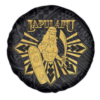 Philippines Tribal Spare Tire Cover King Lapu Lapu Gold Version LT05 - Polynesian Pride