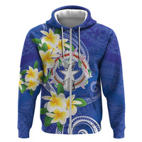 Northern Mariana Islands Chamorro Zip Hoodie Plumeria Curves Style Navy Version LT05 Zip Hoodie Navy - Polynesian Pride