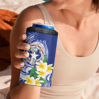Northern Mariana Islands 4 in 1 Can Cooler Tumbler Polynesian Pattern With Frangipani LT05 - Polynesian Pride