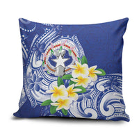 Northern Mariana Islands Pillow Cover Polynesian Pattern With Frangipani