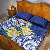 Northern Mariana Islands Quilt Bed Set Polynesian Pattern With Frangipani LT05 - Polynesian Pride