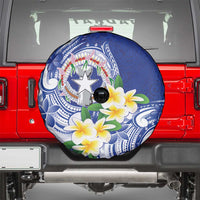 Northern Mariana Islands Spare Tire Cover Polynesian Pattern With Frangipani LT05 - Polynesian Pride