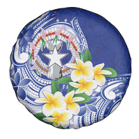 Northern Mariana Islands Spare Tire Cover Polynesian Pattern With Frangipani LT05 - Polynesian Pride
