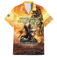 Hawaii Memorial Day Family Matching Long Sleeve Bodycon Dress and Hawaiian Shirt Remember Their Sacrifice LT05 Dad's Shirt - Short Sleeve Yellow - Polynesian Pride