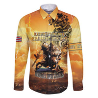 Hawaii Memorial Day Family Matching Mermaid Dress and Hawaiian Shirt Remember Their Sacrifice LT05 Dad's Shirt - Long Sleeve Yellow - Polynesian Pride