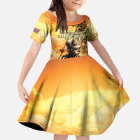 Hawaii Memorial Day Family Matching Off The Shoulder Long Sleeve Dress and Hawaiian Shirt Remember Their Sacrifice