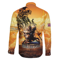 Hawaii Memorial Day Family Matching Off The Shoulder Long Sleeve Dress and Hawaiian Shirt Remember Their Sacrifice