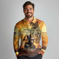 Hawaii Memorial Day Long Sleeve Polo Shirt Remember Their Sacrifice LT05 - Polynesian Pride