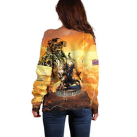 Hawaii Memorial Day Off Shoulder Sweater Remember Their Sacrifice