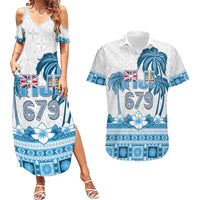 Fiji 679 Constitution Day Couples Matching Summer Maxi Dress and Hawaiian Shirt Fijian Tapa Pattern