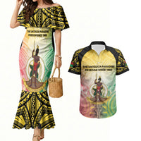 Vanuatu Independence Day Couples Matching Mermaid Dress and Hawaiian Shirt The Untouched Paradise LT05 Colorful - Polynesian Pride