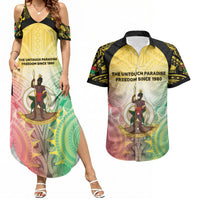 Vanuatu Independence Day Couples Matching Summer Maxi Dress and Hawaiian Shirt The Untouched Paradise LT05 Colorful - Polynesian Pride