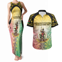 Vanuatu Independence Day Couples Matching Tank Maxi Dress and Hawaiian Shirt The Untouched Paradise LT05 Colorful - Polynesian Pride