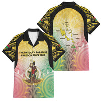 Vanuatu Independence Day Family Matching Mermaid Dress and Hawaiian Shirt The Untouched Paradise LT05 Dad's Shirt - Short Sleeve Colorful - Polynesian Pride