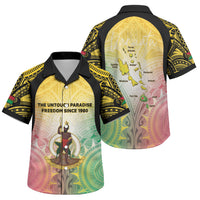 Vanuatu Independence Day Family Matching Off The Shoulder Long Sleeve Dress and Hawaiian Shirt The Untouched Paradise LT05 Son's Shirt Colorful - Polynesian Pride