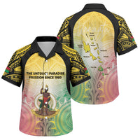 Vanuatu Independence Day Family Matching Off Shoulder Short Dress and Hawaiian Shirt The Untouched Paradise LT05 Son's Shirt Colorful - Polynesian Pride