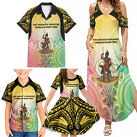 Vanuatu Independence Day Family Matching Summer Maxi Dress and Hawaiian Shirt The Untouched Paradise LT05 - Polynesian Pride