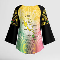 Vanuatu Independence Day Kimono Sleeve Blouse The Untouched Paradise