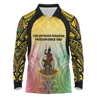 Vanuatu Independence Day Long Sleeve Polo Shirt The Untouched Paradise