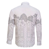 Samoa Lotu Tamaiti Family Matching Puletasi and Hawaiian Shirt White Sunday Polynesian Pattern With Tropical Flowers