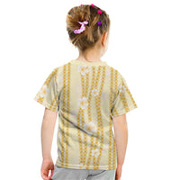 Hawaii Queen Liliuokalani Kid T Shirt Gold Lei Pua Kalaunu