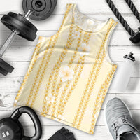 Hawaii Queen Liliuokalani Men Tank Top Gold Lei Pua Kalaunu