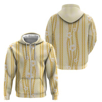 Hawaii Queen Liliuokalani Zip Hoodie Gold Lei Pua Kalaunu