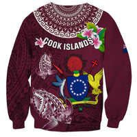 Cook Islands Mangaia Sweatshirt Coat Of Arms Plumeria Polynesian Turtle LT05 - Polynesian Pride