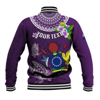 Personalized Cook Islands Rarotonga Baseball Jacket Coat Of Arms Plumeria Polynesian Turtle LT05 - Polynesian Pride