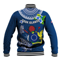 Cook Islands Pukapuka Baseball Jacket Coat Of Arms Plumeria Polynesian Turtle LT05 - Polynesian Pride