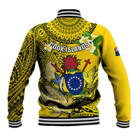 Cook Islands Aitutaki Baseball Jacket Coat Of Arms Plumeria Polynesian Turtle LT05 - Polynesian Pride
