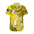Cook Islands Aitutaki Hawaiian Shirt Coat Of Arms Plumeria Polynesian Turtle LT05 Yellow - Polynesian Pride