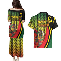 Vanuatu Constitution Day Couples Matching Puletasi and Hawaiian Shirt Long Live Vanuatu - Polynesian Pride